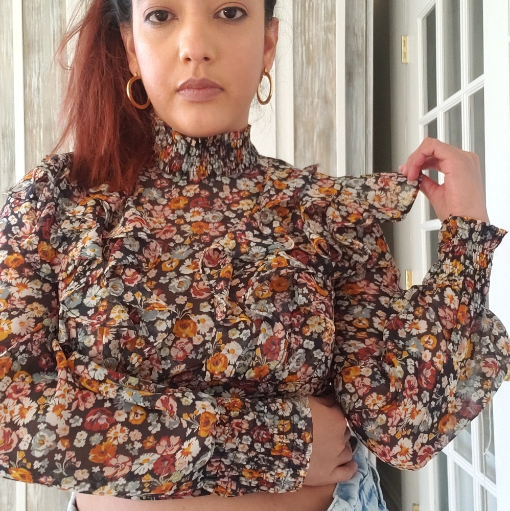 Regal Ruffle Crop Top